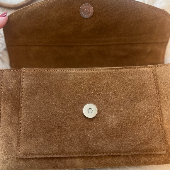 Crosstree Lane Cowhide Suede Brown Crossbody Bag - Picture 5 of 11